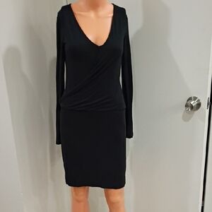 Theory Black Long Sleeve Dress